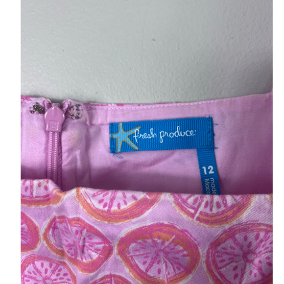 Fresh Produce Pink Citrus Print Shift Dress - Size 12 - Picture 2 of 6